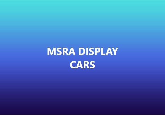 MSRA Display Cars